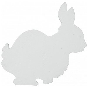 EUROPALMS Dekoracja: Sylwetka królik, biały, 56cm 1/4