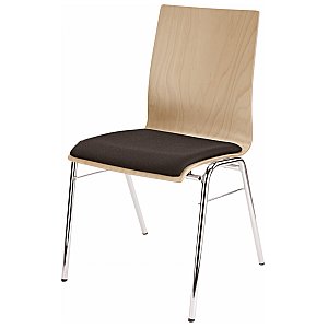 Konig & Meyer 13410-000-02 Krzesło wielofunkcyjne do sztaplowania nogi chrom, siedzisko bukowe drewno naturalne 1/1