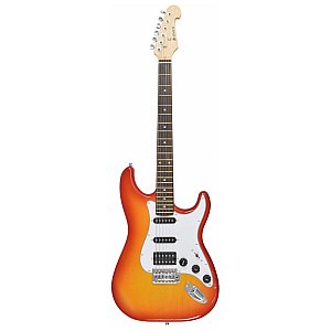 chord CAL64-CS CAL64 Gitara elektryczna w stylu Stratocaster HSS - Cherryburst 1/3