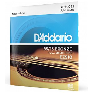 D'Addario EZ910 85/15 Bronze Struny do gitary akustycznej, Light, 11-52 1/4