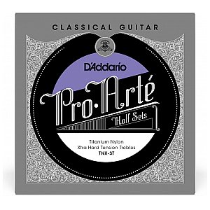 D'Addario TNX-3T Pro-Arte Titanium Nylon Classical Guitar Half kpl, Extra Hard Tension 1/1