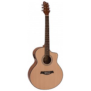DIMAVERY STW-50 Western Guitar, natur, Gitara akustyczna mini Jumbo - naturalna 1/3