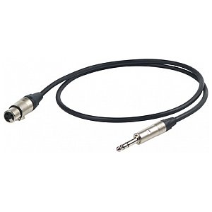 PROEL STAGE ESO245LU1 Kabel mikrofonowy Neutrik stereo Jack 6,3mm - XLR 3pin żeński, 1m 1/2