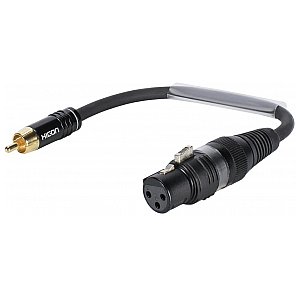 SOMMER CABLE Adapter na kablu XLR(F)/RCA(M) 0.15m bk 1/1
