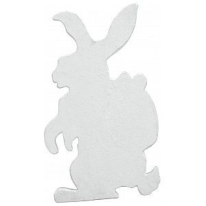 EUROPALMS Dekoracja: Sylwetka wielkanocny królik, white, 60cm 1/4