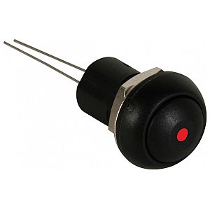PRZYCISK MINI PUSH SWITCH WITH RED LED 1P SPST OFF-ON 1/1