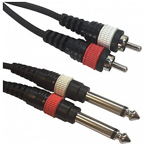 Accu Cable AC-2R-2J6M / 1,5 RCA 2x mono 6,3 Jack 1,5m 1/2