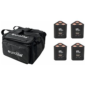 EUROLITE Set 4x AKKU TL-3 QCL RGB+UV Trusslight + SB-4 Soft Bag Zestaw oświetlenia 1/1