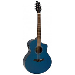 DIMAVERY STW-50 Western Guitar, blau, Gitara akustyczna mini Jumbo - niebieska 1/3