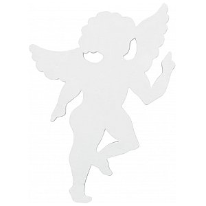 EUROPALMS Dekoracja: Sylwetka aniołek, biały 60cm 1/1