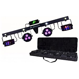 Zestaw oświetleniowy LED JB Systems PARTY BAR - DJ-bar with laser+led par/effect/strobe + remote 1/5
