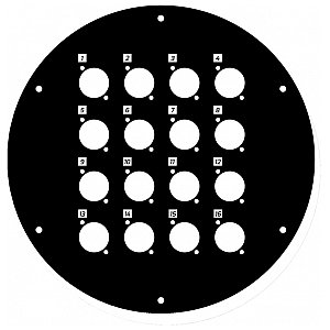 Adam Hall 70226 D 16 - Płyta przednia do bębna kablowego 70226 z 16 otworami typu D 1/1