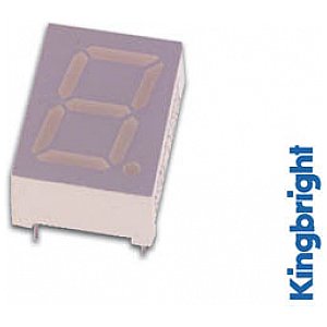 Kingbright jednocyfrowy wyświetlacz 10mm SINGLE-DIGIT DISPLAY COMMON CATHODE GREEN 1/3