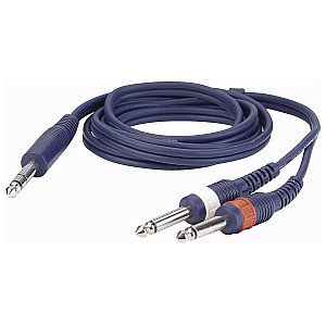 DAP FL34 - Kabel stereo Jack > 2 mono Jack L/R 0,75 m 1/1