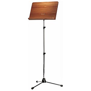 Konig & Meyer 11841-000-02 Pulpit na nuty orkiestrowy  chromowany stojak, biurko z drewna orzechowego 1/2