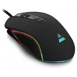 EWENT - Podświetlana myszka gamingowa RGB - 4800 DPI - BLACK 1/4