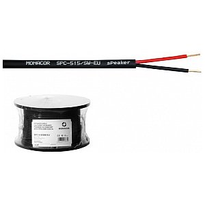 Monacor SPC-515/SW-EU Elastyczny kabel głośnikowy, produkowany w UE, 2 x 1.5mm2 100m 1/1