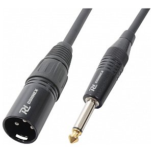Power Dynamics Cable XLR Male-6.3 Mono 3.0m, przejściówka XLR/Jack 1/1