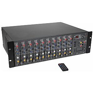 OMNITRONIC RM-1422FXA USB Power mikser 2 x 400W, 12 kanałów, DSP FX i MP3 19" 3U 1/5