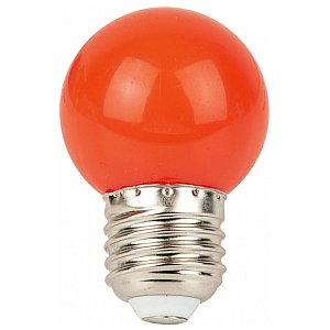 Showgear Żarówka LED G45 E27 1 W - Czerwona - Bez Ściemniania 1/2