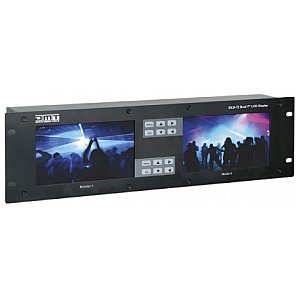 DMT DLD-72 Dual 7" LCD Display 19" 3U podwójny wyświetlacz 7" 1/4