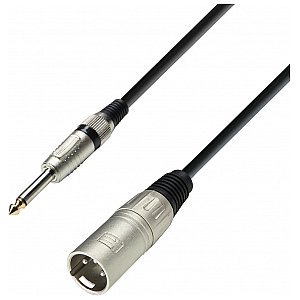 Adam Hall 3 Star Series - Kabel do mikrofonu XLR męski / 6.3 mm Jack mono 6m 1/2