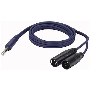 DAP FL36 - Kabel 2 bal. XLR/M 3 p. > Jack stereo 1,5 m 1/1