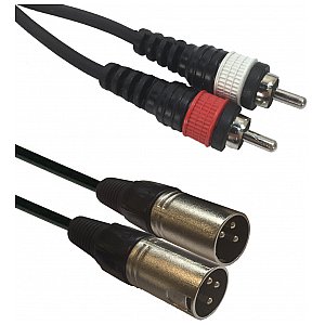 Accu Cable AC-2XM-2RM / 1,5 2x XLR męski / 2 x RCA 1,5m 1/2