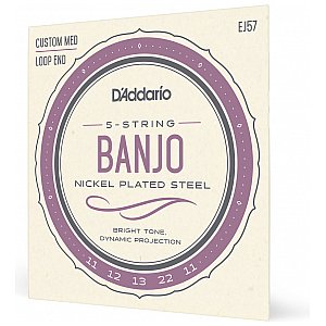 D'Addario EJ575-strunowe Struny do banjo, Nickel, Custom Medium, 11-22 1/4