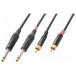 Power Dynamics Cable 2x6.3 Mono - 2xRCA Male 1.5m, przewód audio 1/1