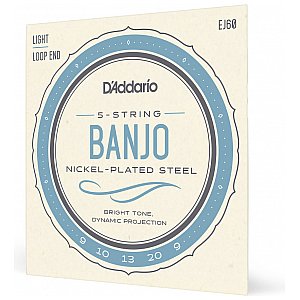 D'Addario EJ605-strunowe Struny do banjo, Nickel, Light, 9-20 1/4