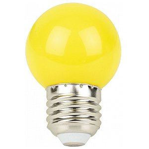 Showgear Żarówka LED G45 E27 1 W - Żółta - Bez Ściemniania 1/2