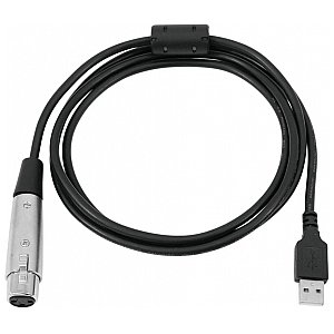 Omnitronic Interfacecable USB/XLR(F) 1.5m bk 1/2