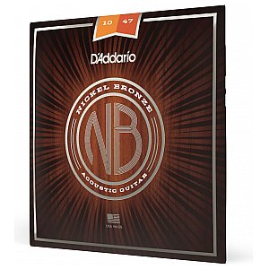 D'Addario NB1047 Nickel Bronze Struny do gitary akustycznej, Extra Light, 10-47 1/4