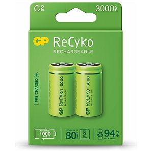 GP ReCyKo+ 3000 Akumulatorki C 2szt 1/4