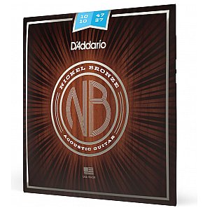 D'Addario NB1047-12 Nickel Bronze Struny do gitary akustycznej, 12-strunowe, Light 10-47 1/4