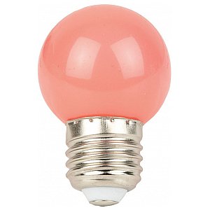 Showgear Żarówka LED G45 E27 1 W - Różowa - Bez Ściemniania 1/2