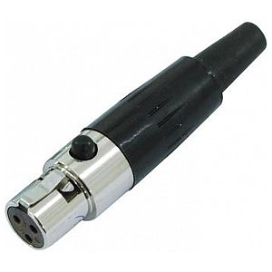 Omnitronic Mini XLR socket, black, 3-pin 1/1