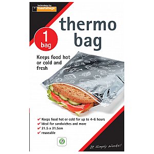 toastabags TB1 Thermo Bag Izolowana termicznie torba wielokrotnego użycia 4-6 godzin 21,5 x 21,5cm 1/1