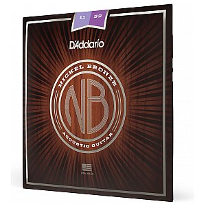 D'Addario NB1152 Nickel Bronze Struny do gitary akustycznej, Custom Light, 11-52 1/4
