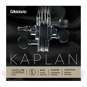 D'Addario Kaplan Golden Spiral Solo Loop End Pojedyncza struna do skrzypiec E String, 4/4 Medium Tension 1/1