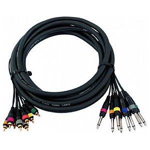 Omnitronic Snake-cable 8x RCA/8x 6,3mm mono, 15m 1/4