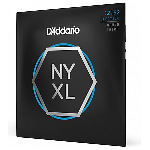 D'Addario NYXL1252W Nickel Wound Struny do gitary elektrycznej, Light Wound 3rd, 12-52 1/4