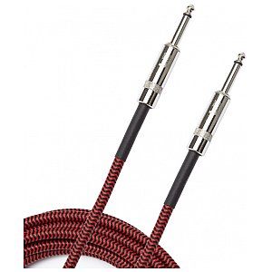 Pleciony kabel instrumentalny D'Addario, 15' 4,57m — czerwony 1/3