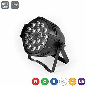 Flash Reflektor LED PAR 18x15 RGBWA+UV 6in1 ALU ver.11.21 1/3