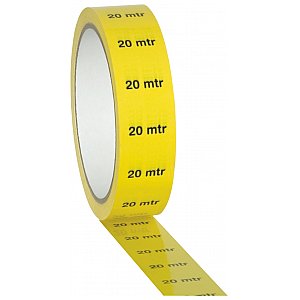 Showgear Marker / taśma wskaźnikowa żółta "20 m", 25 mm / 33 m 1/2