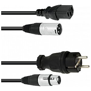 PSSO Combi kabel audio i zasilający - Safety Plug/XLR 5m 1/2