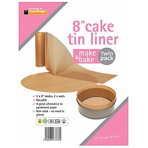 toastabags CTL2PK Cake Tin Liner Wielokrotnego użytku, nieprzywierające wkładki do ciasta 8" 2 szt 1/1