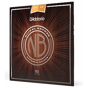D'Addario NB1253 Nickel Bronze Struny do gitary akustycznej, Light Top / Med Bottom, 12-56 1/4