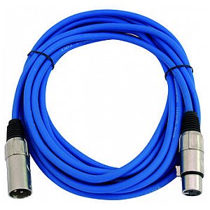 Omnitronic Kabel do mikrofonu MC-50b, 5m, niebieski XLR m/f, balanced 1/2